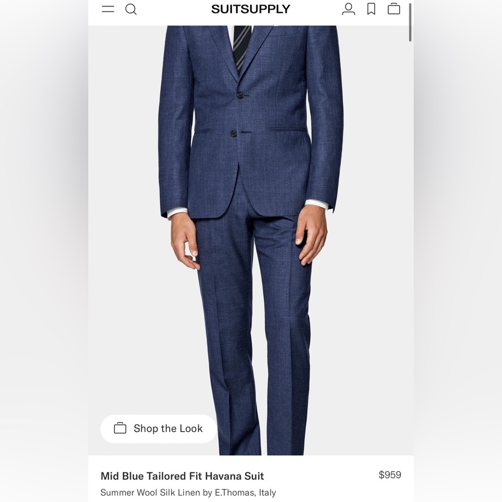 Suitsupply Deep Blue Wool Suit
